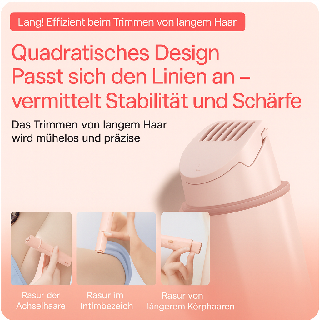 LUNA GLOW Präzisionstrimmer – Nass & Trocken für Gesicht, Körper & Intimbereich