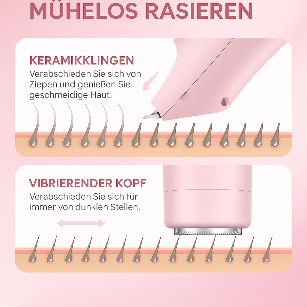 LUNA GLOW Präzisionstrimmer – Nass & Trocken für Gesicht, Körper & Intimbereich