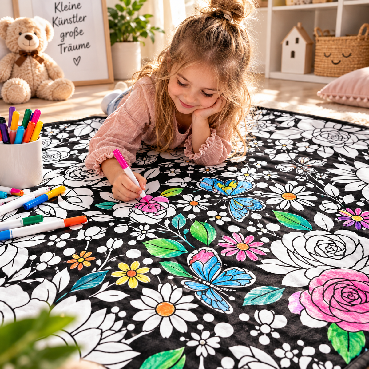 Luxay™ MalWelt – Die bemalbare Familiendecke für stundenlangen Kreativspaß