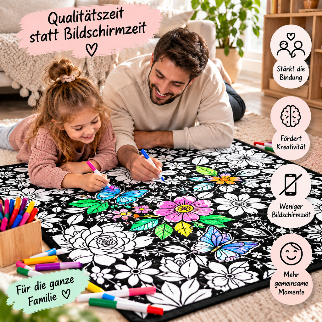 Luxay™ MalWelt – Die bemalbare Familiendecke für stundenlangen Kreativspaß