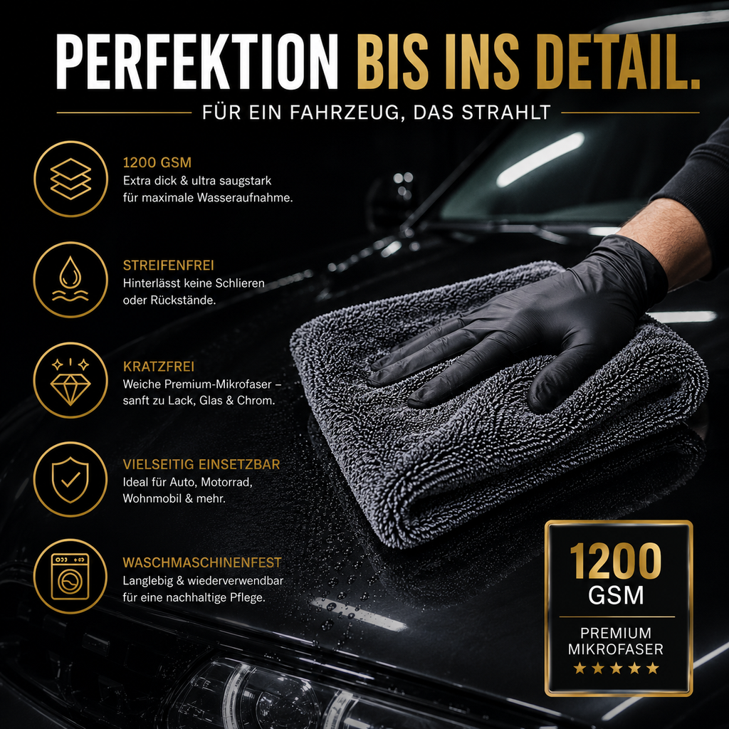 Einmal drüber – perfekt trocken.