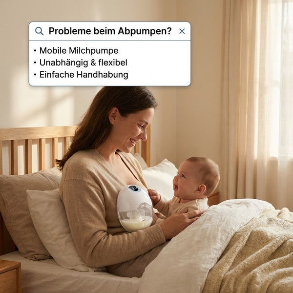 Diskret. Leise. Freihändig.Der Handsfree Brustmilch-Sammler für maximale Freiheit im Alltag